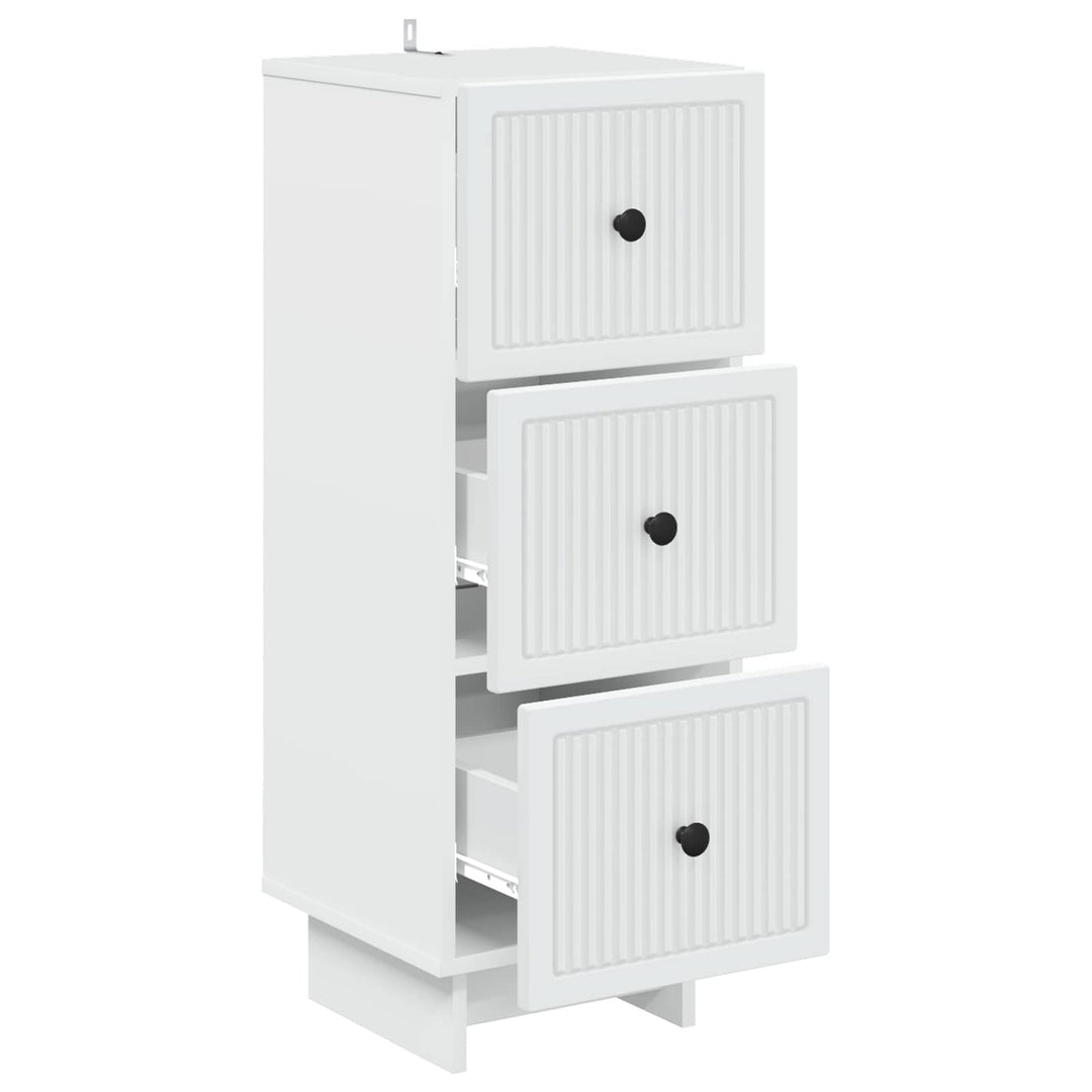 Skuffeskab Hvid 33 x 34,5 x 90 cm Konstrueret træ