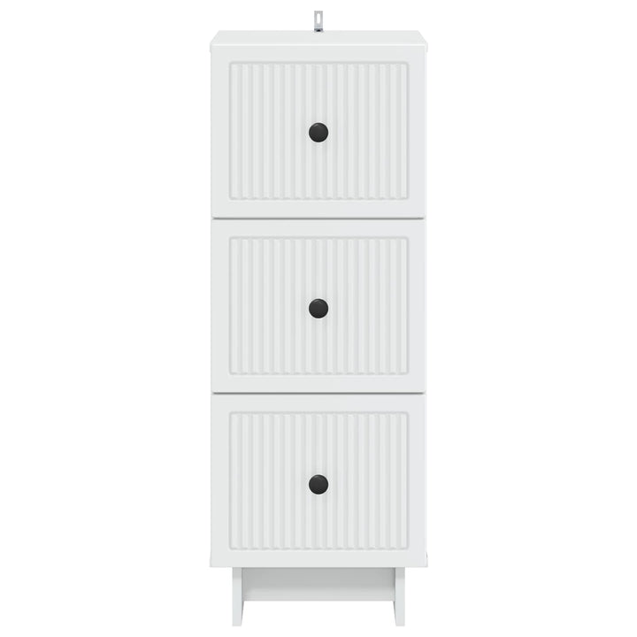 Skuffeskab Hvid 33 x 34,5 x 90 cm Konstrueret træ
