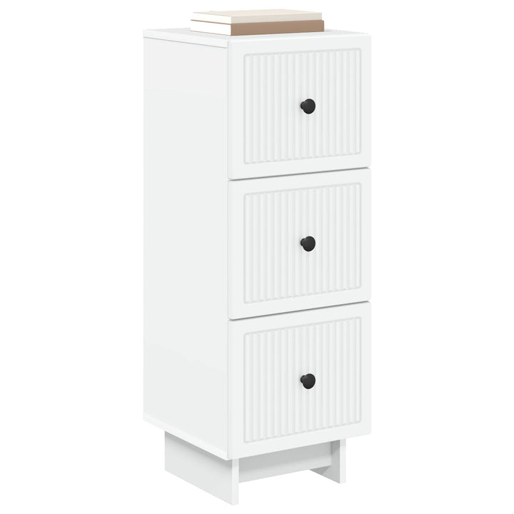 Skuffeskab Hvid 33 x 34,5 x 90 cm Konstrueret træ