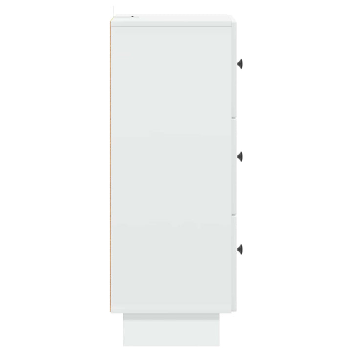 Skuffeskab Hvid 33 x 34,5 x 90 cm Konstrueret træ
