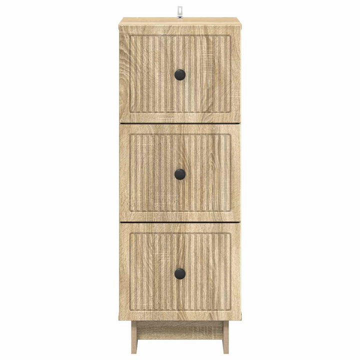 Skuffeskab Sonoma-eg 33 x 34,5 x 90 cm Konstrueret træ