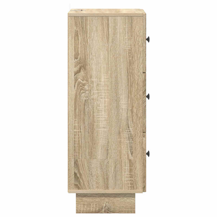 Skuffeskab Sonoma-eg 33 x 34,5 x 90 cm Konstrueret træ