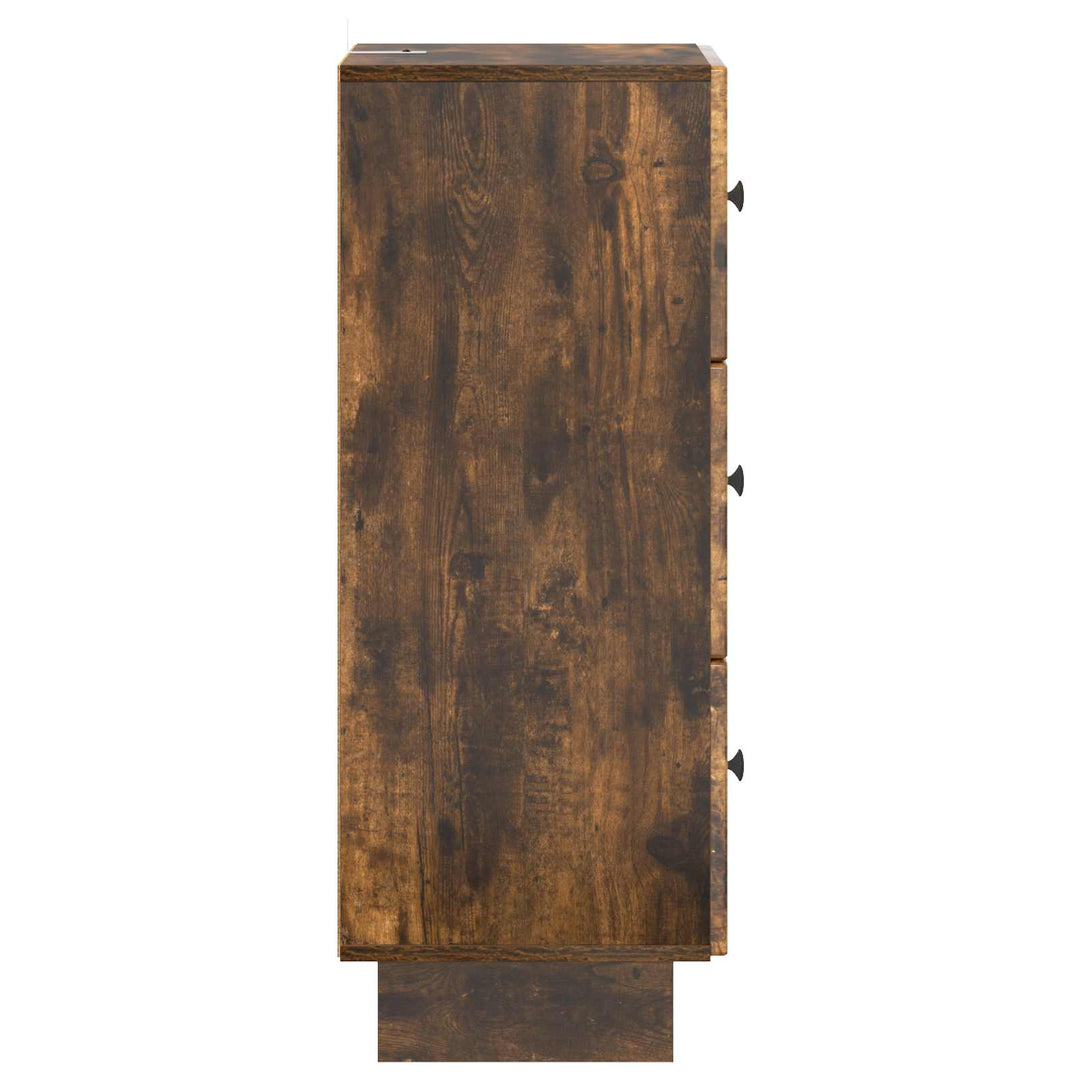 Skuffeskab Røget eg 33 x 34,5 x 90 cm Konstrueret træ