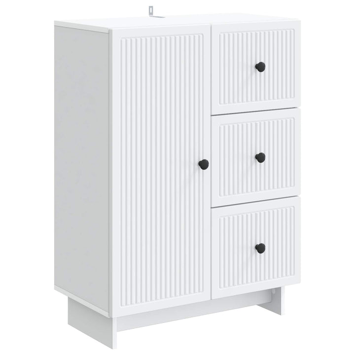Sideboard Hvid 66 x 34,5 x 90 cm Konstrueret træ