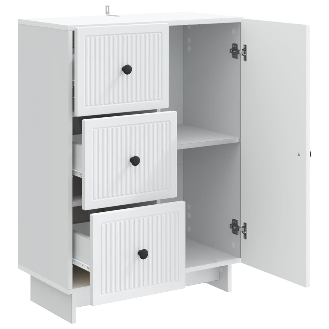 Sideboard Hvid 66 x 34,5 x 90 cm Konstrueret træ