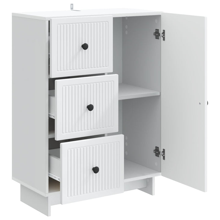 Sideboard Hvid 66 x 34,5 x 90 cm Konstrueret træ