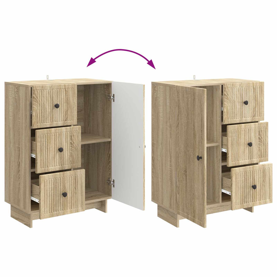 Sideboard Sonoma-eg 66 x 34,5 x 90 cm Konstrueret træ
