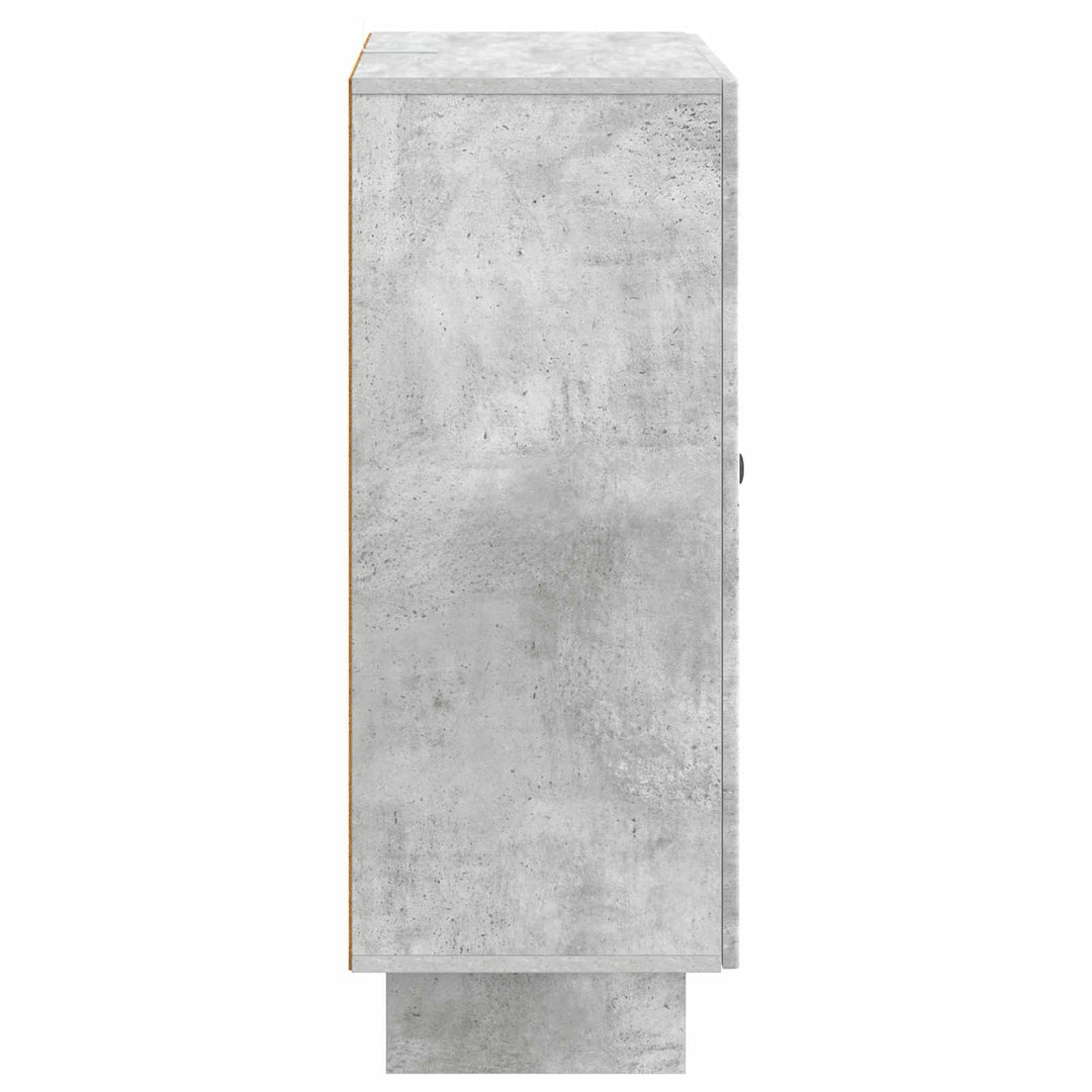 Sideboard med skuffe Betongrå 66 x 34,5 x 90 cm Konstrueret træ