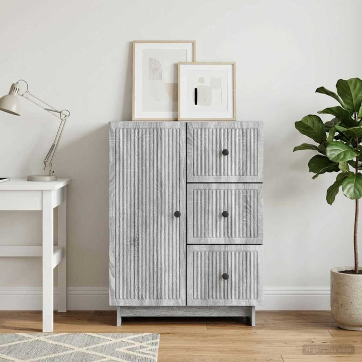 Sideboard Grå sonoma-eg 66 x 34,5 x 90 cm Konstrueret træ