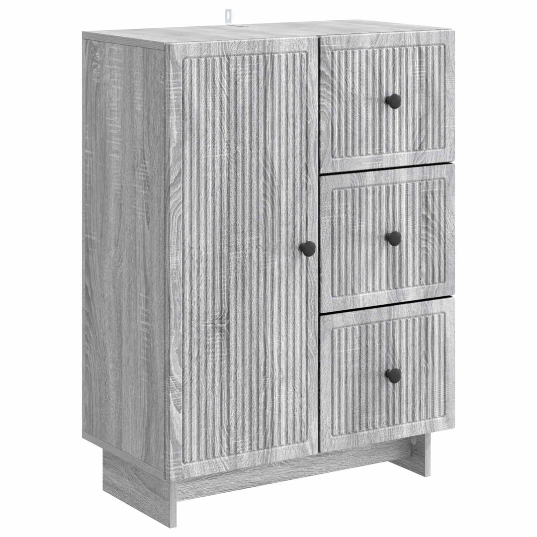 Sideboard Grå sonoma-eg 66 x 34,5 x 90 cm Konstrueret træ