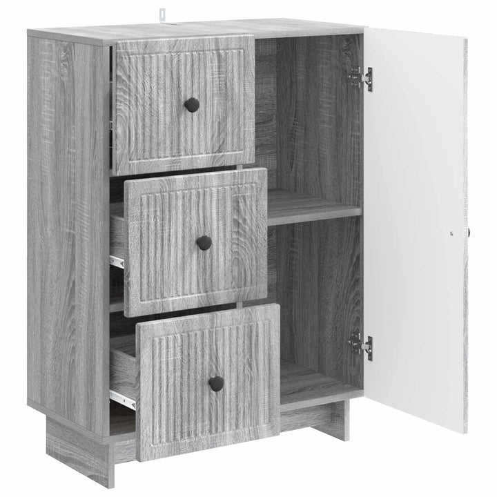 Sideboard Grå sonoma-eg 66 x 34,5 x 90 cm Konstrueret træ