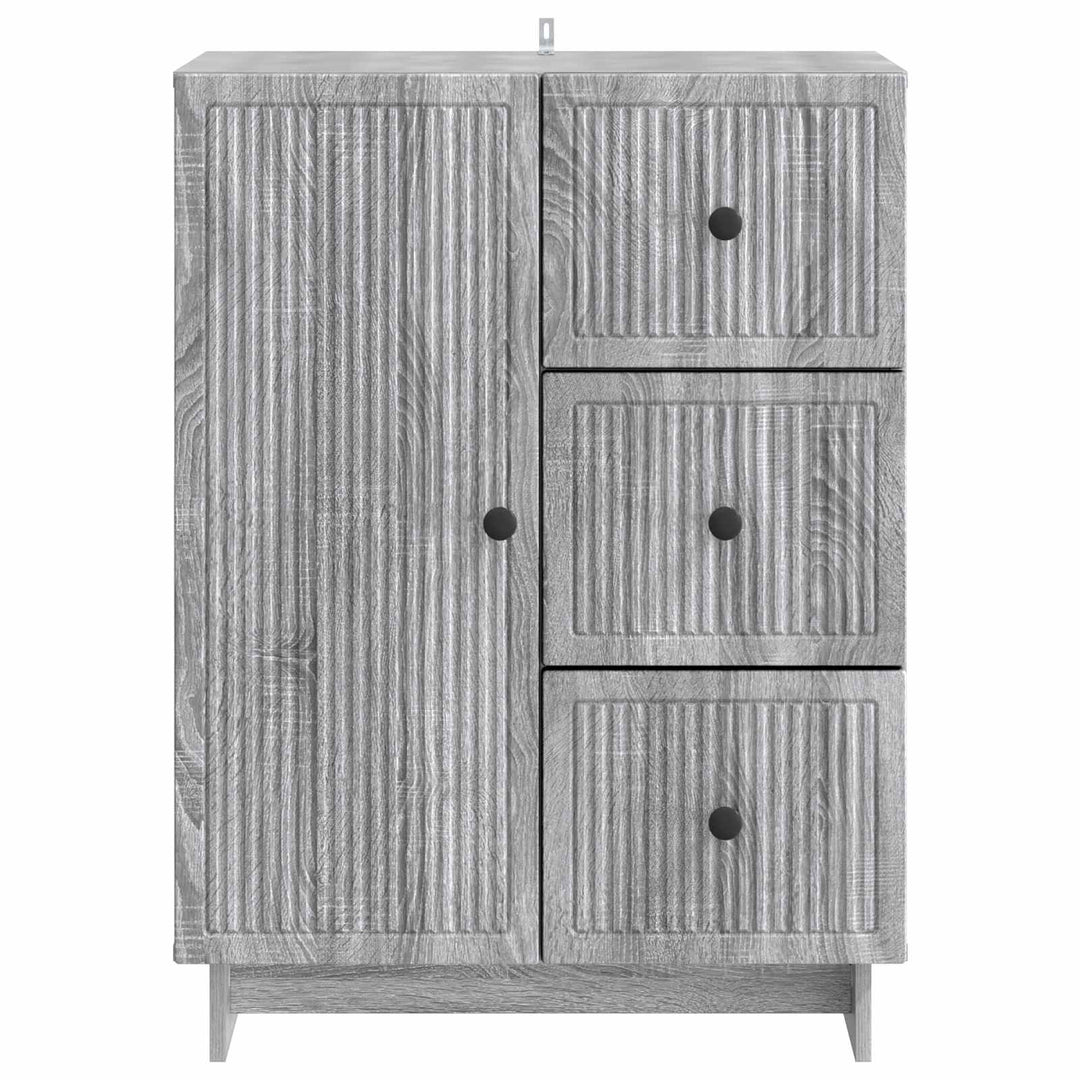 Sideboard Grå sonoma-eg 66 x 34,5 x 90 cm Konstrueret træ