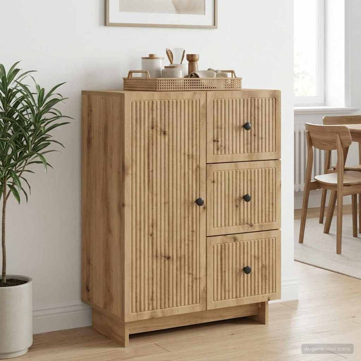 Sideboard Artisan-eg 66 x 34,5 x 90 cm Konstrueret træ