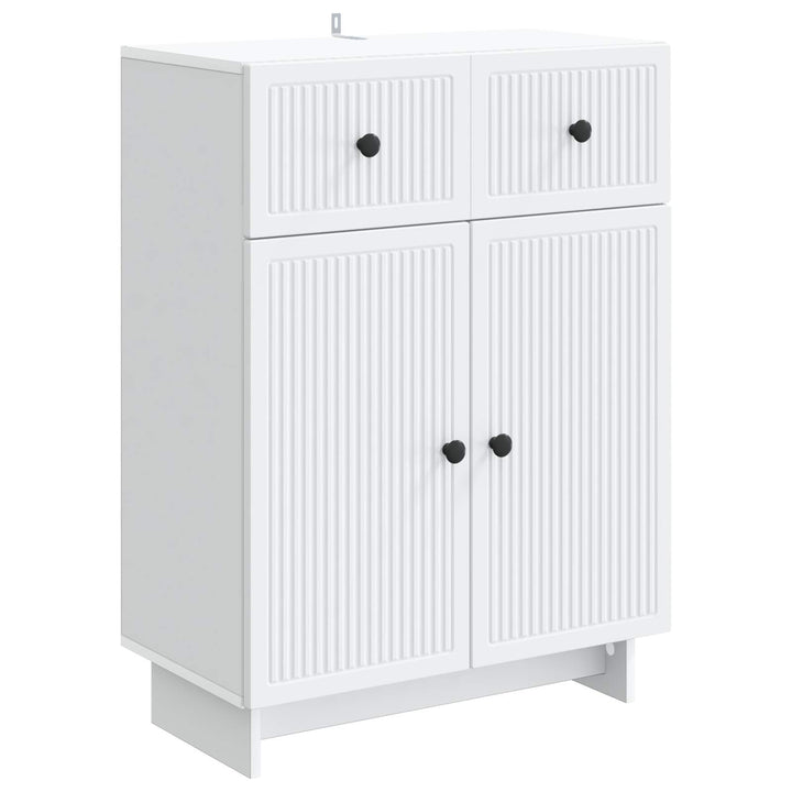 Sideboard Hvid 66 x 34,5 x 90 cm Konstrueret træ