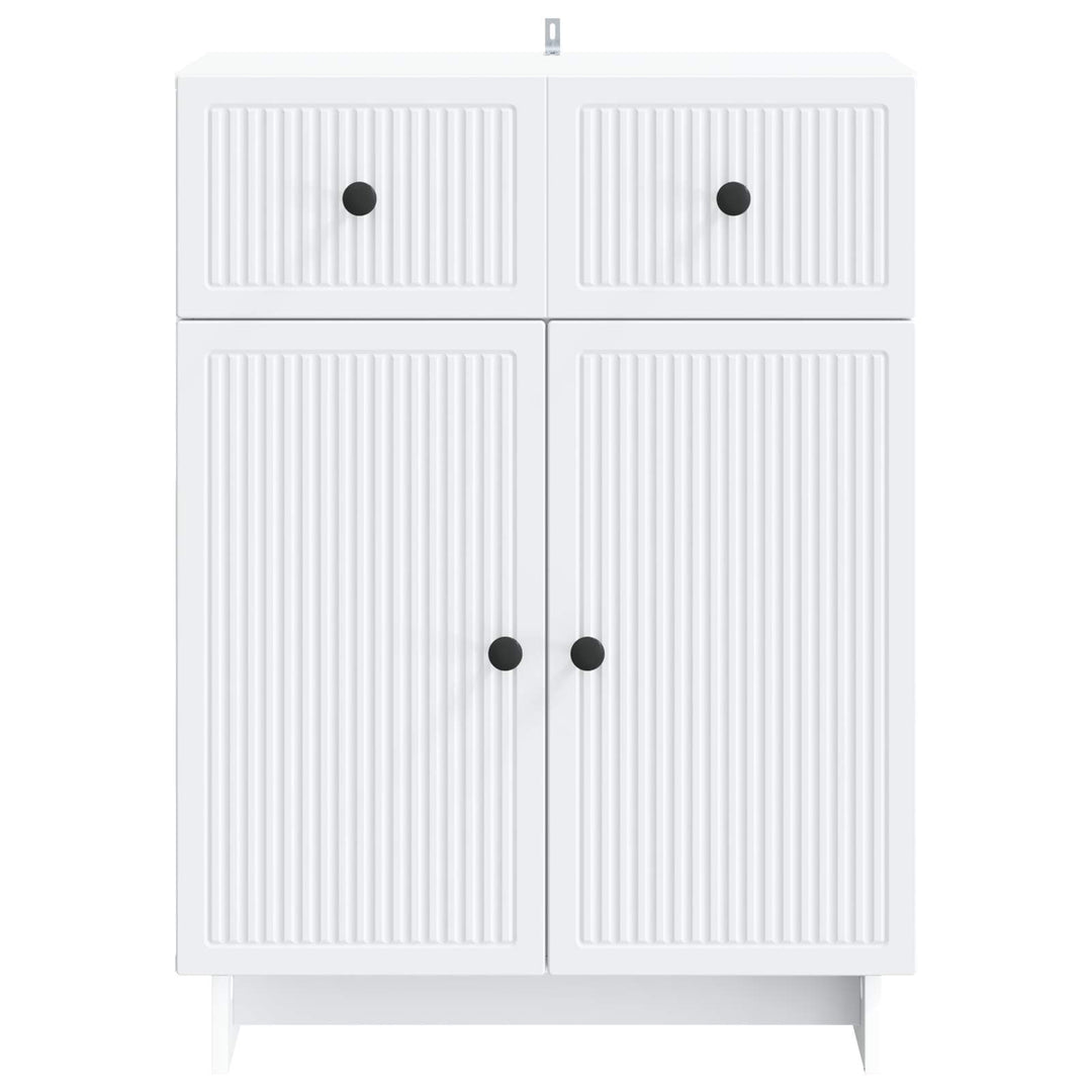 Sideboard Hvid 66 x 34,5 x 90 cm Konstrueret træ