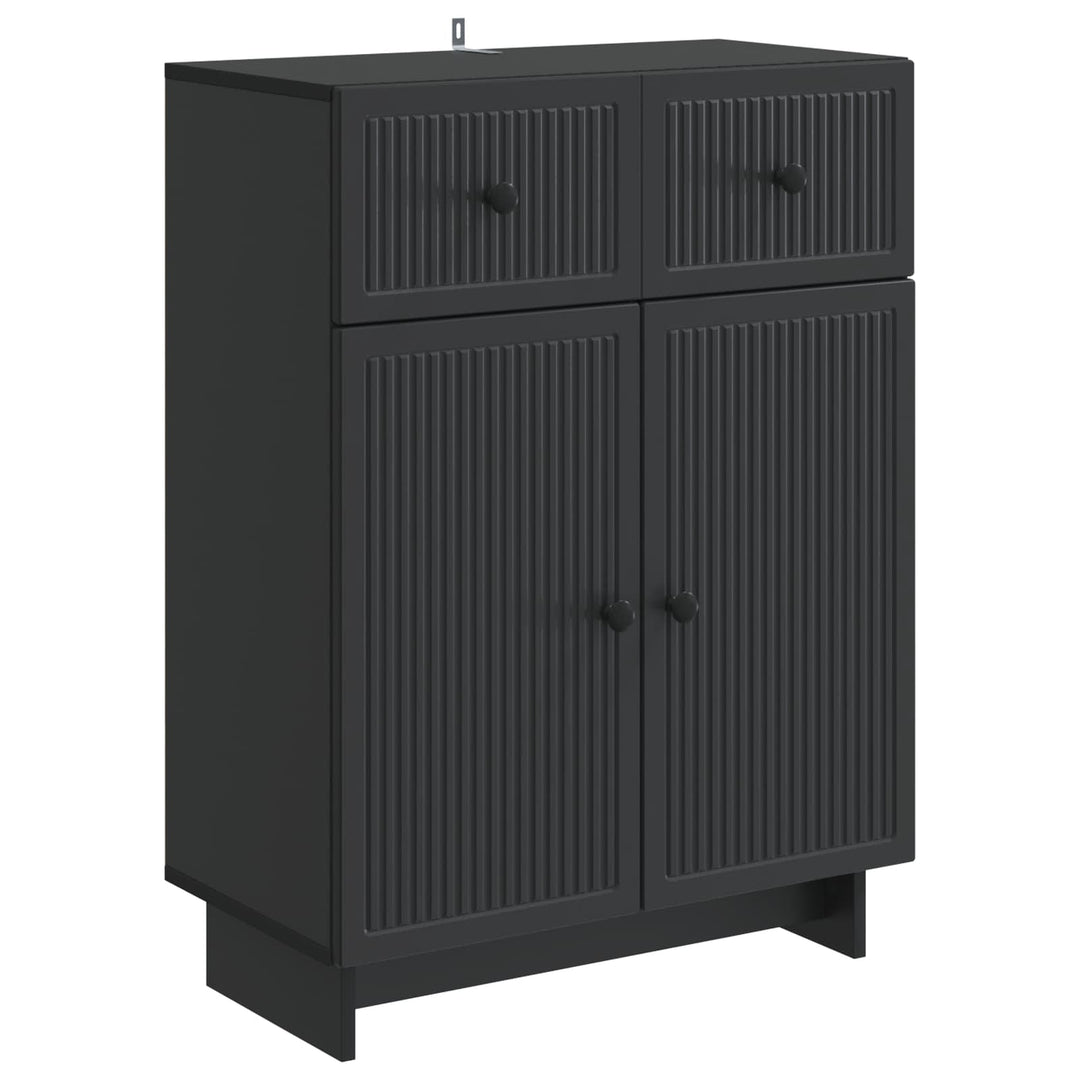 Sideboard Sort 66 x 34,5 x 90 cm Konstrueret træ