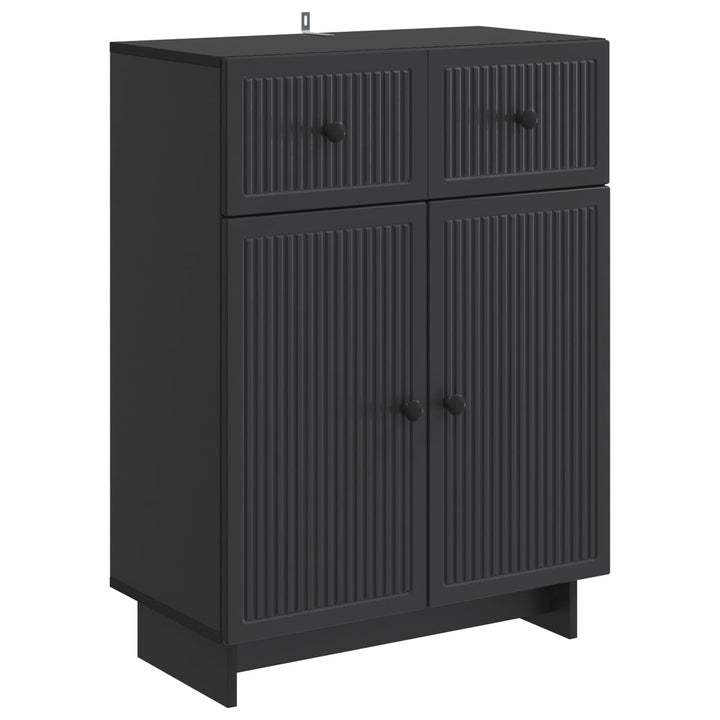 Sideboard Sort 66 x 34,5 x 90 cm Konstrueret træ