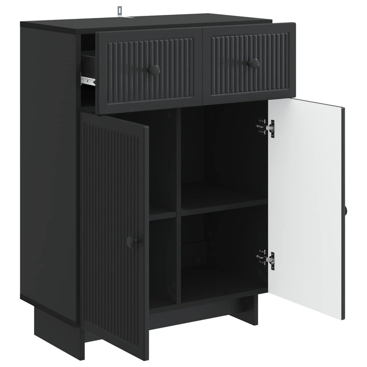 Sideboard Sort 66 x 34,5 x 90 cm Konstrueret træ