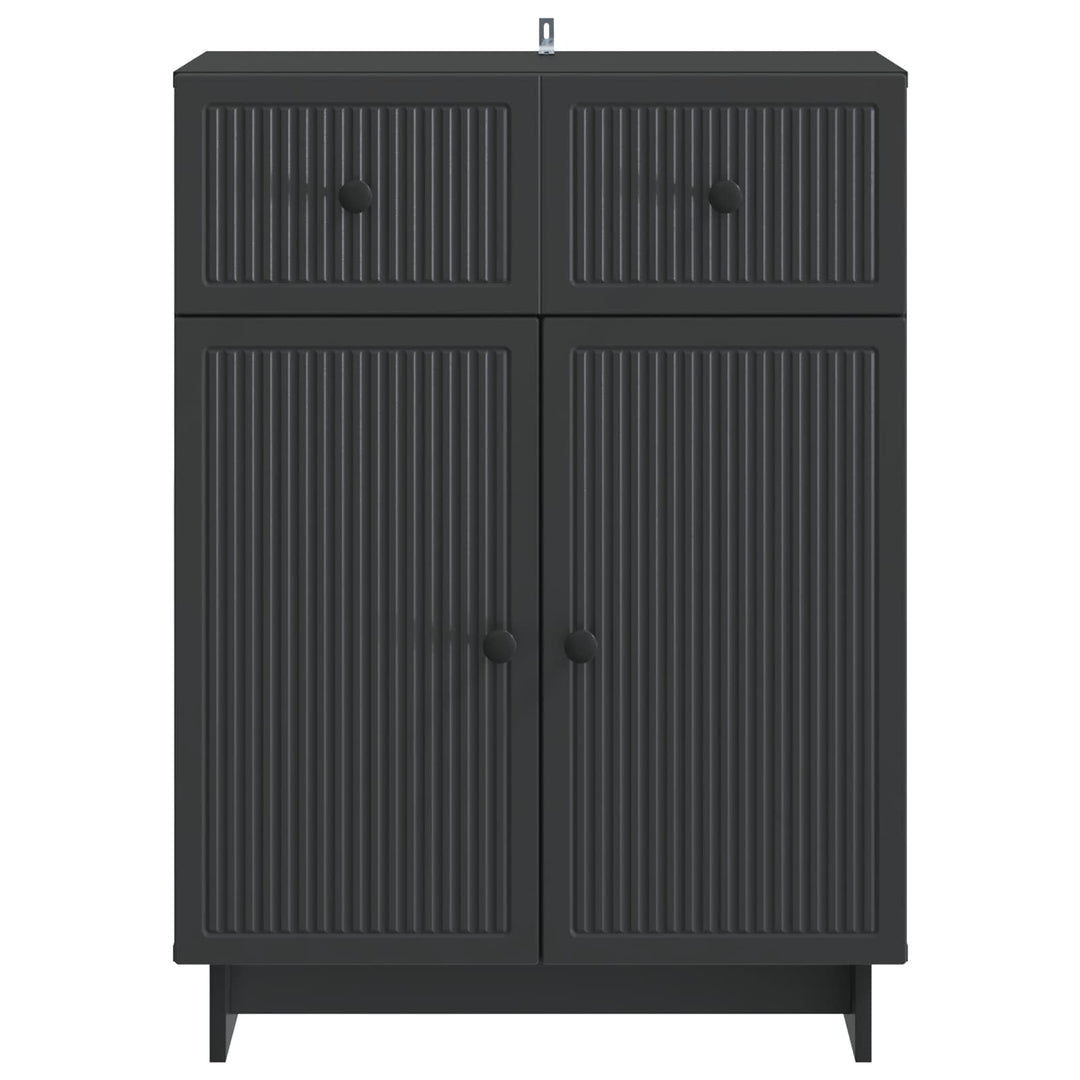 Sideboard Sort 66 x 34,5 x 90 cm Konstrueret træ