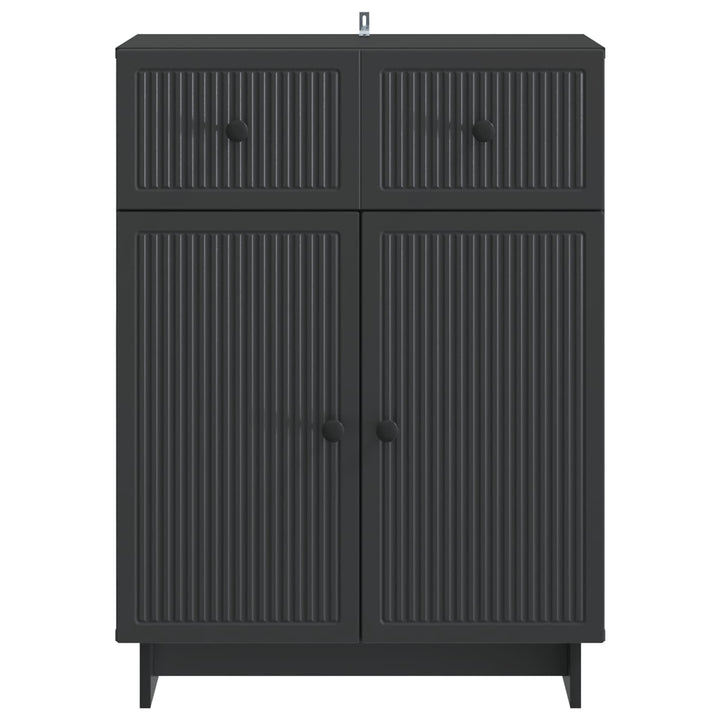 Sideboard Sort 66 x 34,5 x 90 cm Konstrueret træ