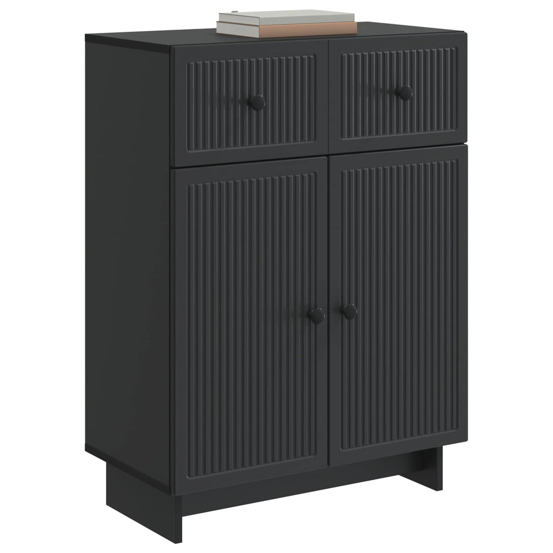 Sideboard Sort 66 x 34,5 x 90 cm Konstrueret træ