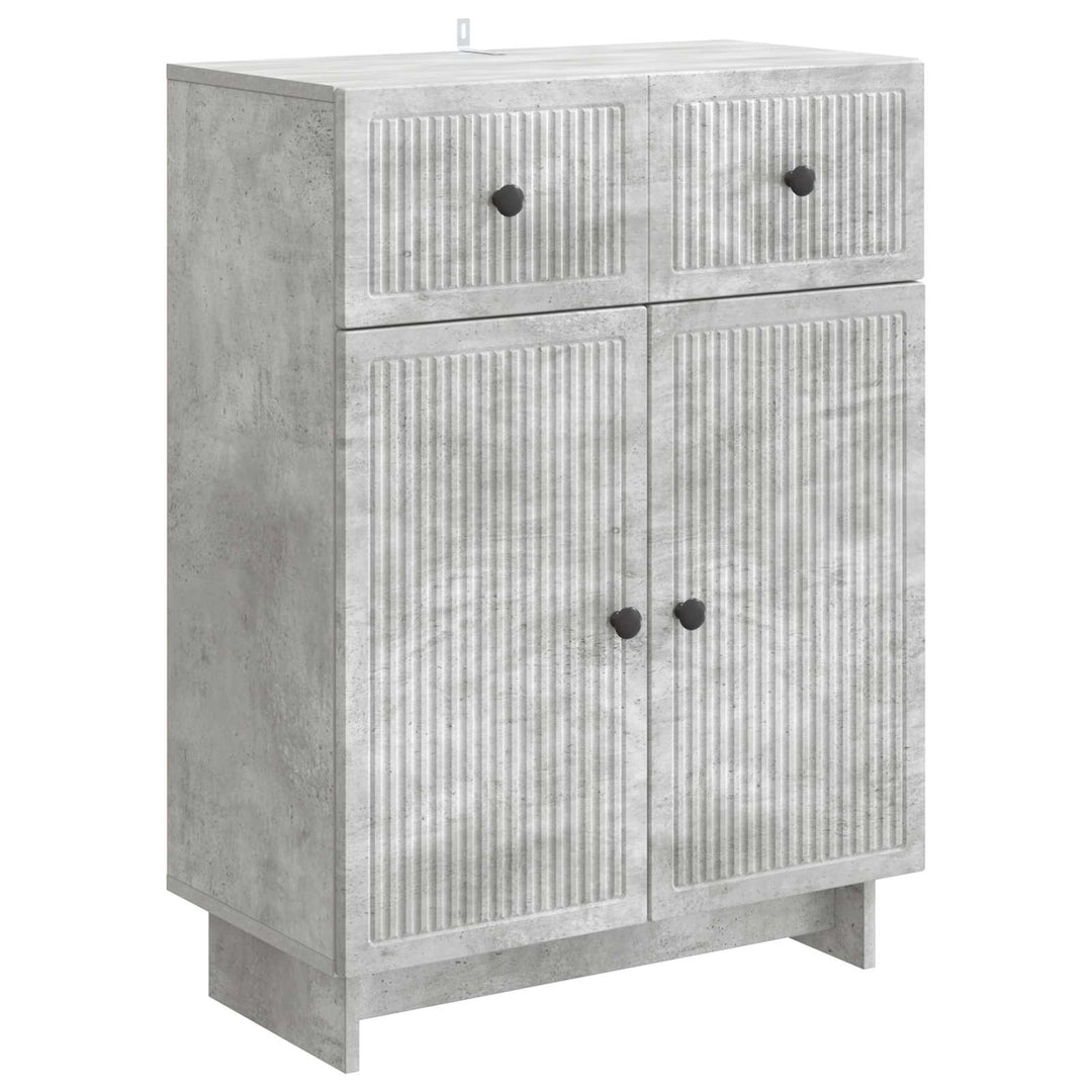 Sideboard Betongrå 66 x 34,5 x 90 cm Konstrueret træ