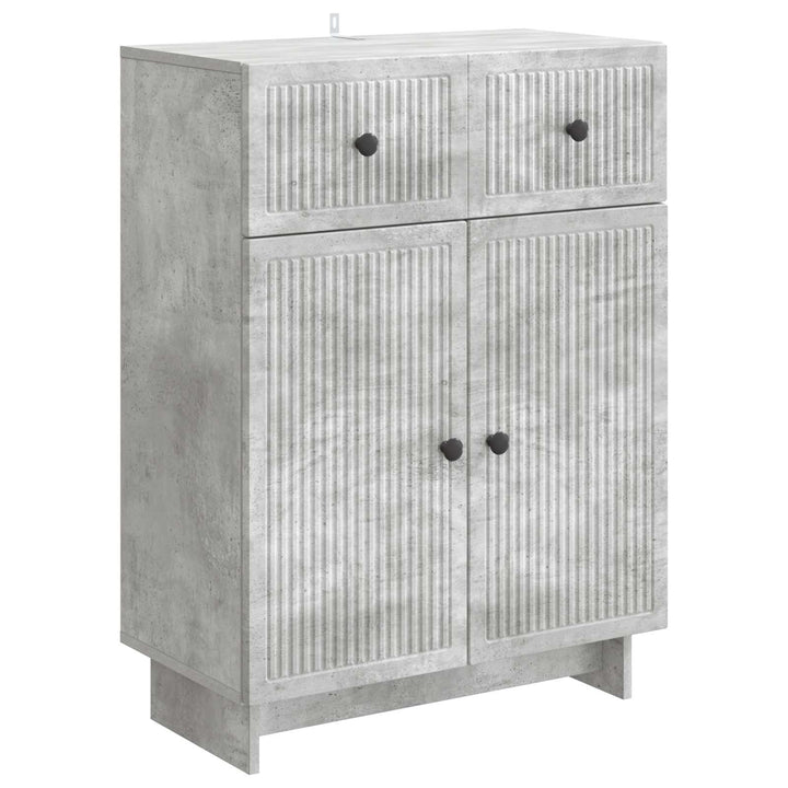 Sideboard Betongrå 66 x 34,5 x 90 cm Konstrueret træ