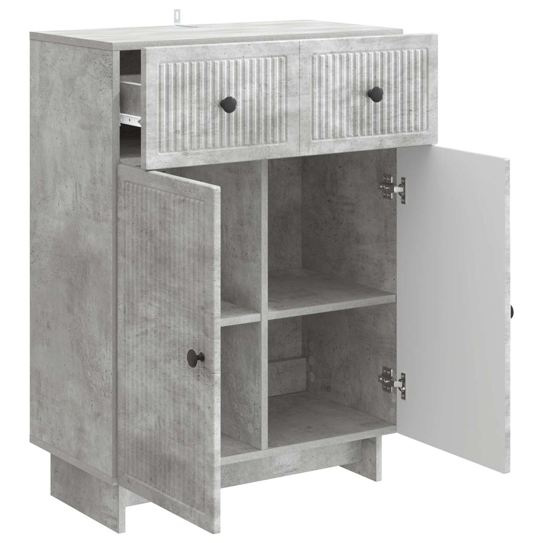 Sideboard Betongrå 66 x 34,5 x 90 cm Konstrueret træ