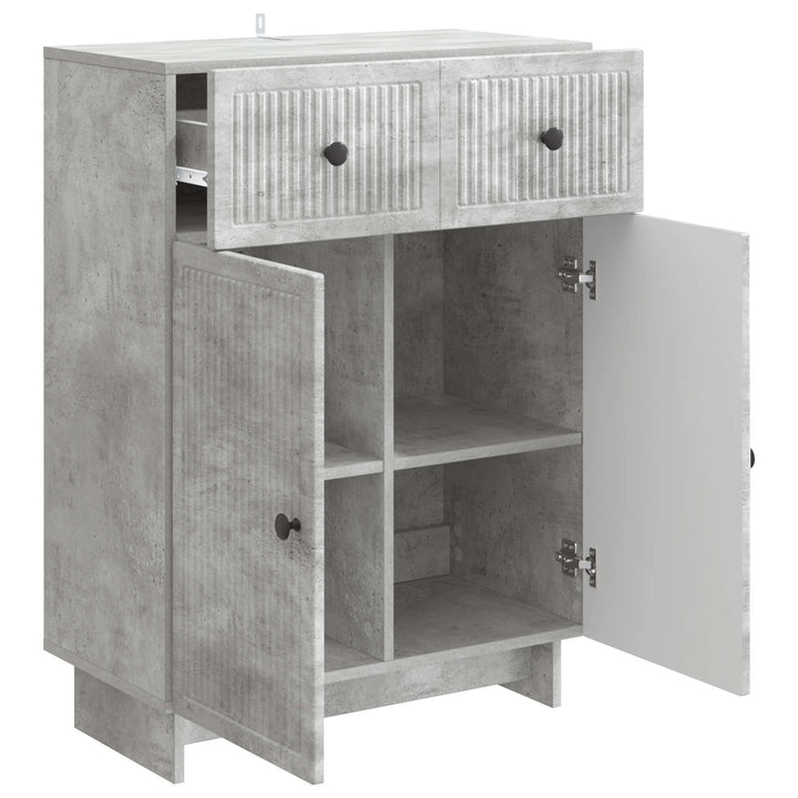 Sideboard Betongrå 66 x 34,5 x 90 cm Konstrueret træ