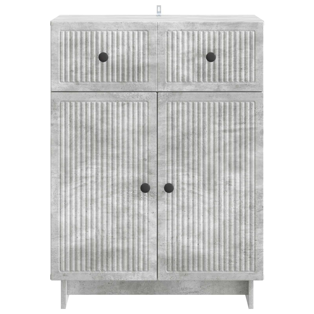Sideboard Betongrå 66 x 34,5 x 90 cm Konstrueret træ