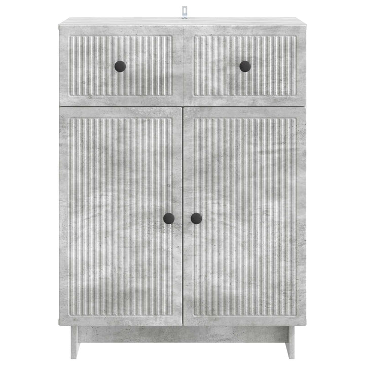 Sideboard Betongrå 66 x 34,5 x 90 cm Konstrueret træ