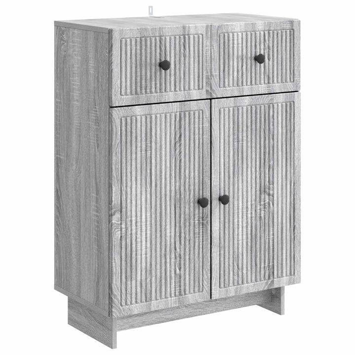 Sideboard Grå sonoma-eg 66 x 34,5 x 90 cm Konstrueret træ