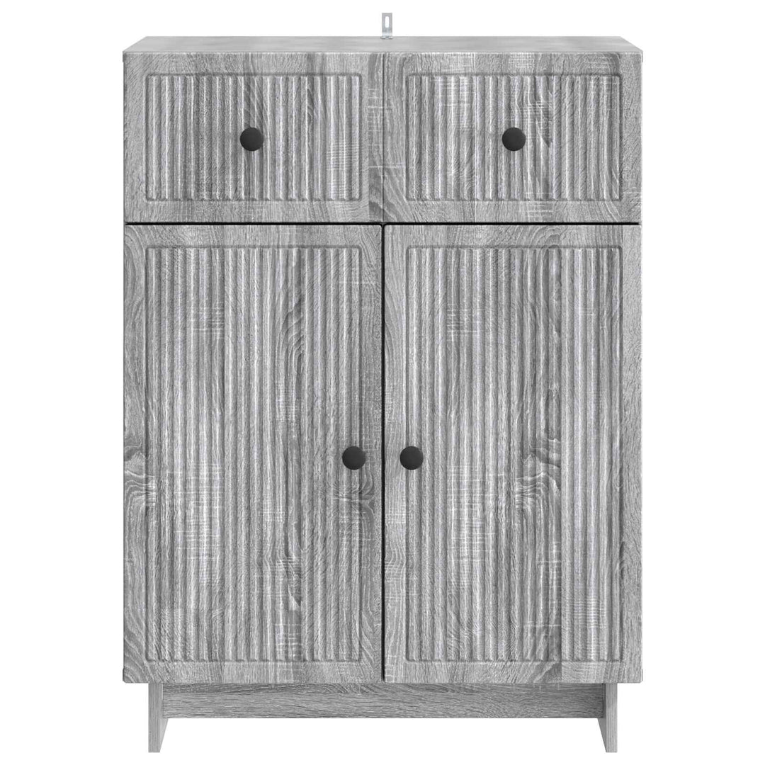 Sideboard Grå sonoma-eg 66 x 34,5 x 90 cm Konstrueret træ