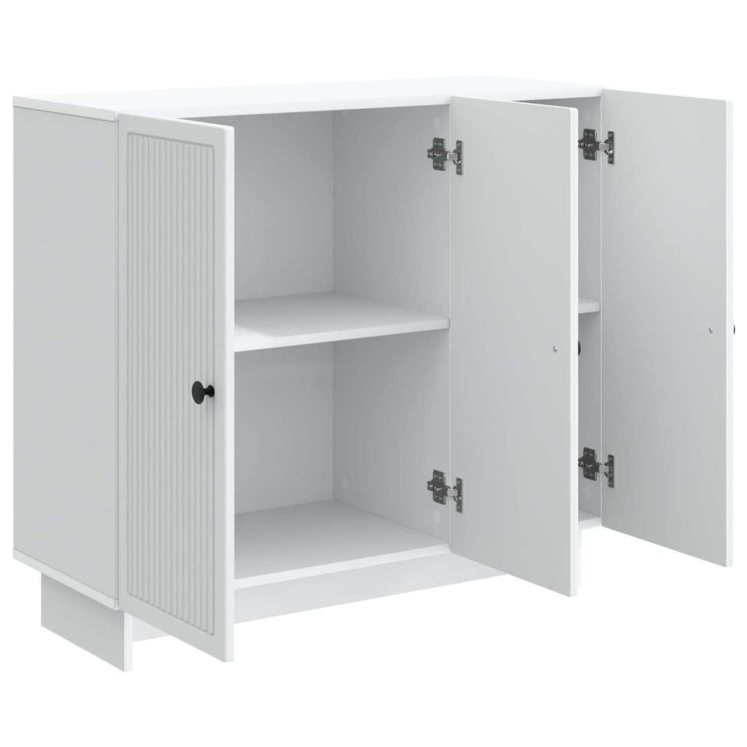 Sideboard Hvid 89 x 34,5 x 80 cm Konstrueret træ