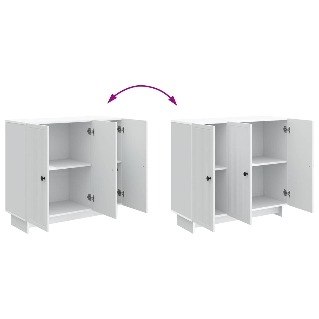 Sideboard Hvid 89 x 34,5 x 80 cm Konstrueret træ