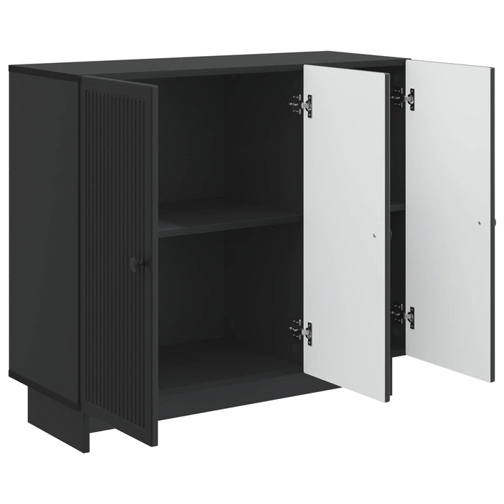 Sideboard Sort 89 x 34,5 x 80 cm Konstrueret træ