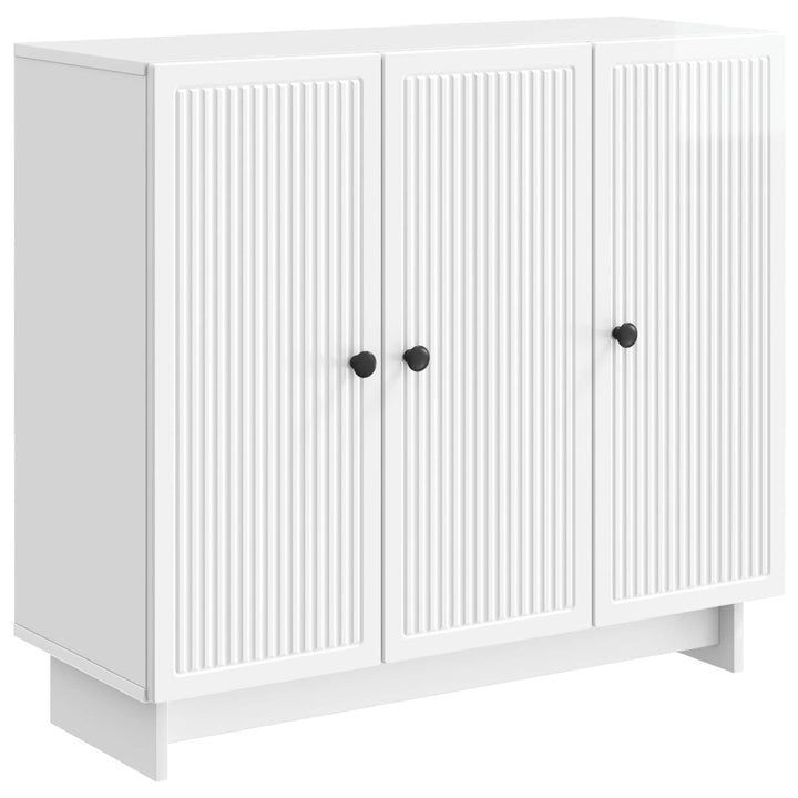 Sideboard Hvid højglans 89 x 34,5 x 80 cm Konstrueret træ