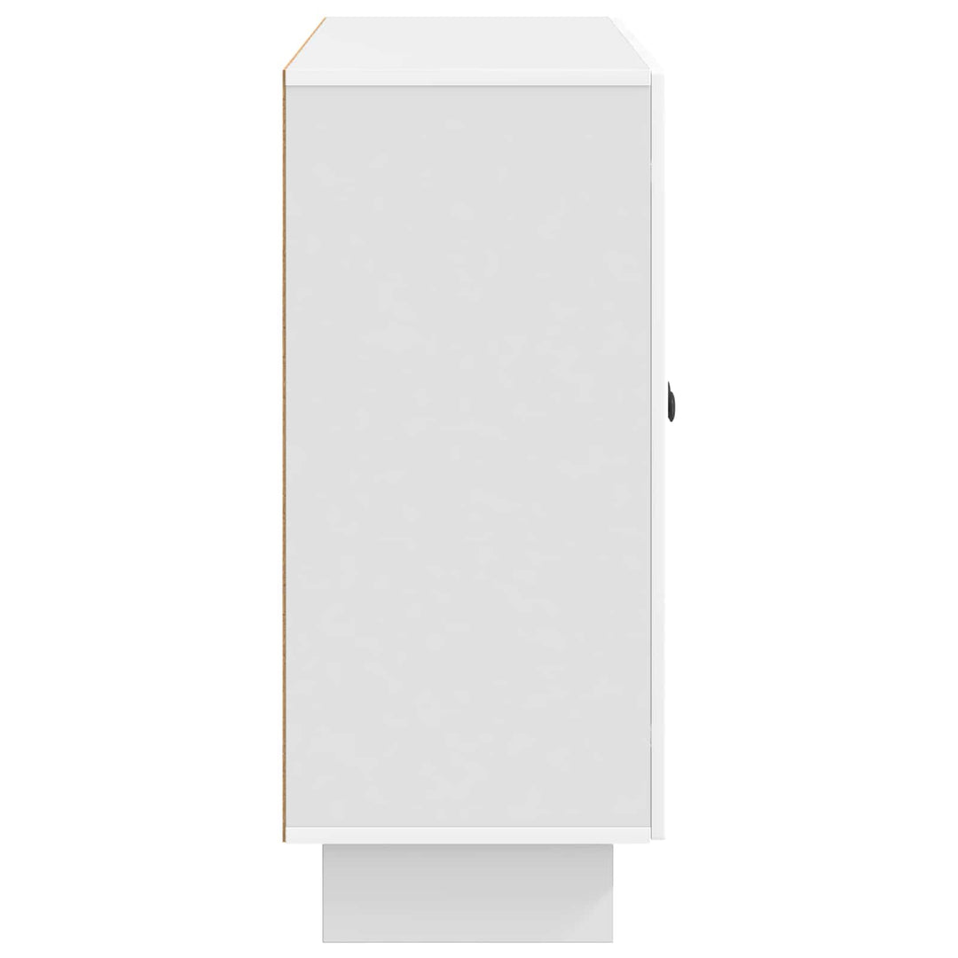 Sideboard Hvid højglans 89 x 34,5 x 80 cm Konstrueret træ