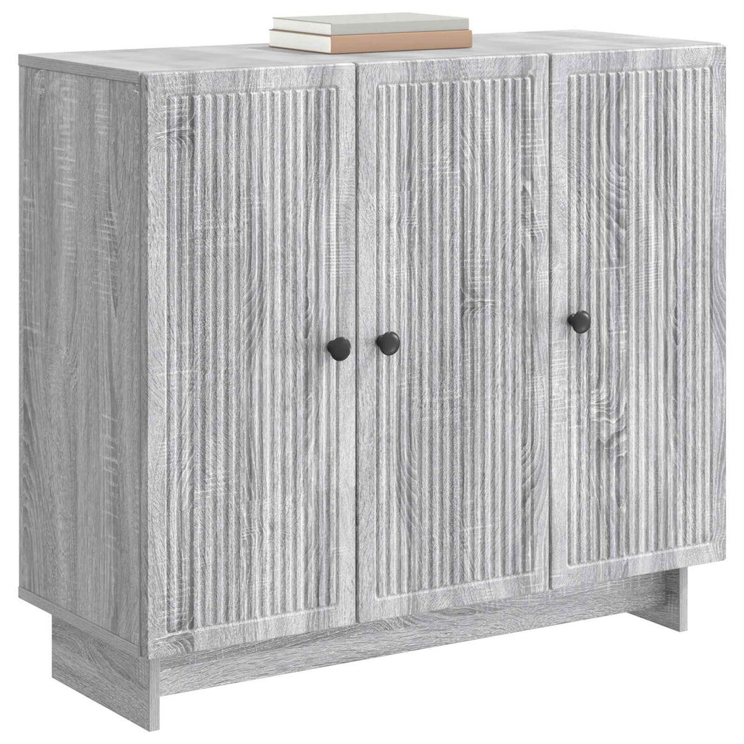 Sideboard Grå sonoma-eg 89 x 34,5 x 80 cm Konstrueret træ