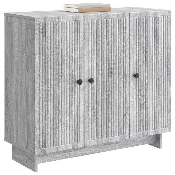Sideboard Grå sonoma-eg 89 x 34,5 x 80 cm Konstrueret træ