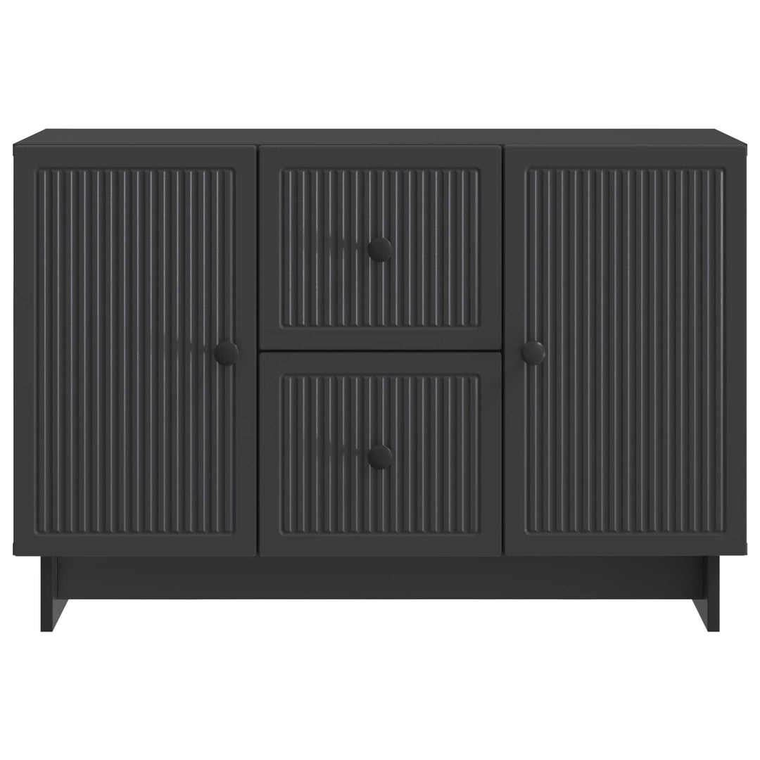 Sideboard med skuffe Sort 89 x 34,5 x 60 cm Konstrueret træ