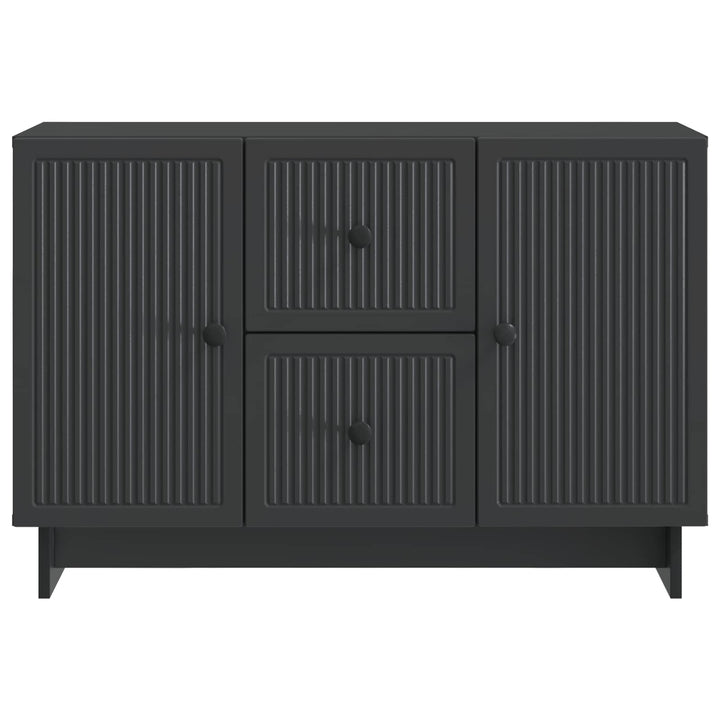 Sideboard med skuffe Sort 89 x 34,5 x 60 cm Konstrueret træ