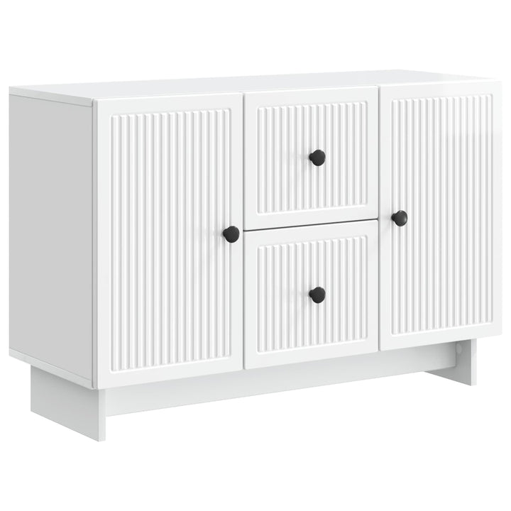 Sideboard Hvid højglans 89 x 34,5 x 60 cm Konstrueret træ