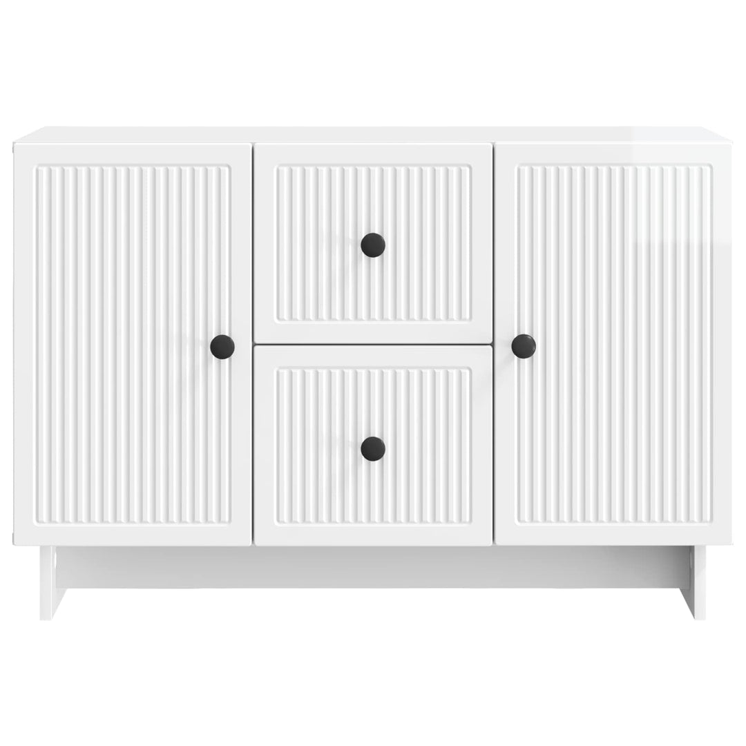 Sideboard Hvid højglans 89 x 34,5 x 60 cm Konstrueret træ