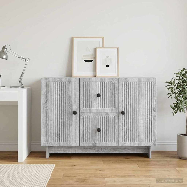 Sideboard Grå sonoma-eg 89 x 34,5 x 60 cm Konstrueret træ