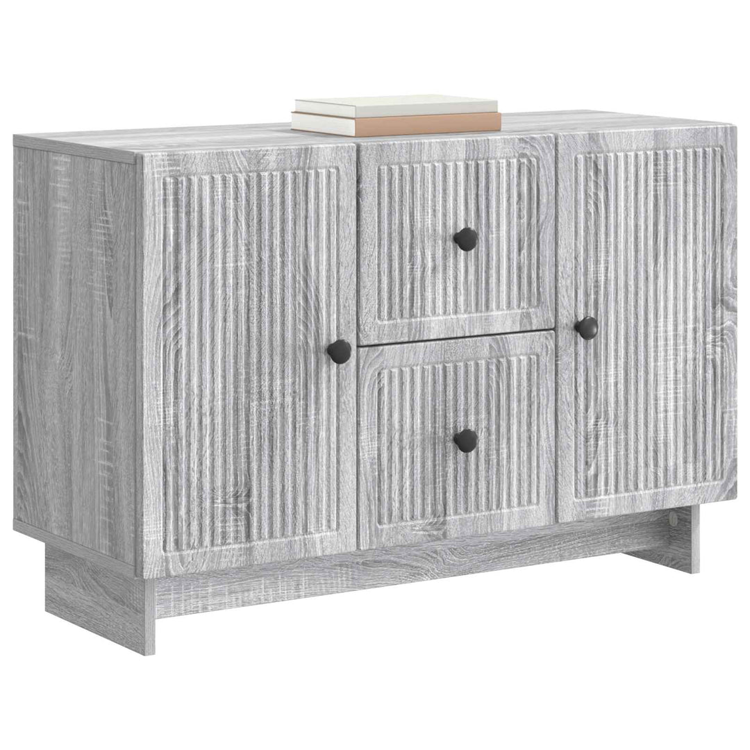 Sideboard Grå sonoma-eg 89 x 34,5 x 60 cm Konstrueret træ