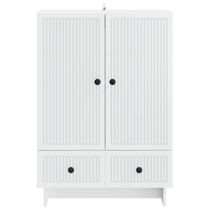 Sideboard Hvid 66 x 34,5 x 95 cm Konstrueret træ