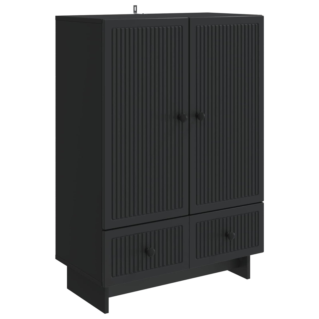 Sideboard Sort 66 x 34,5 x 95 cm Konstrueret træ