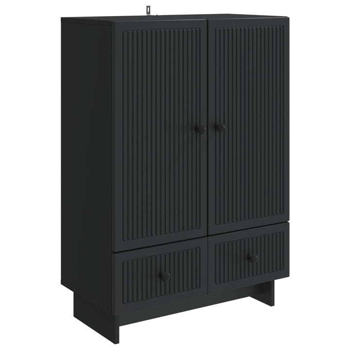 Sideboard Sort 66 x 34,5 x 95 cm Konstrueret træ