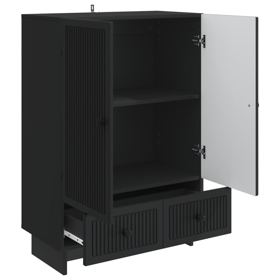 Sideboard Sort 66 x 34,5 x 95 cm Konstrueret træ